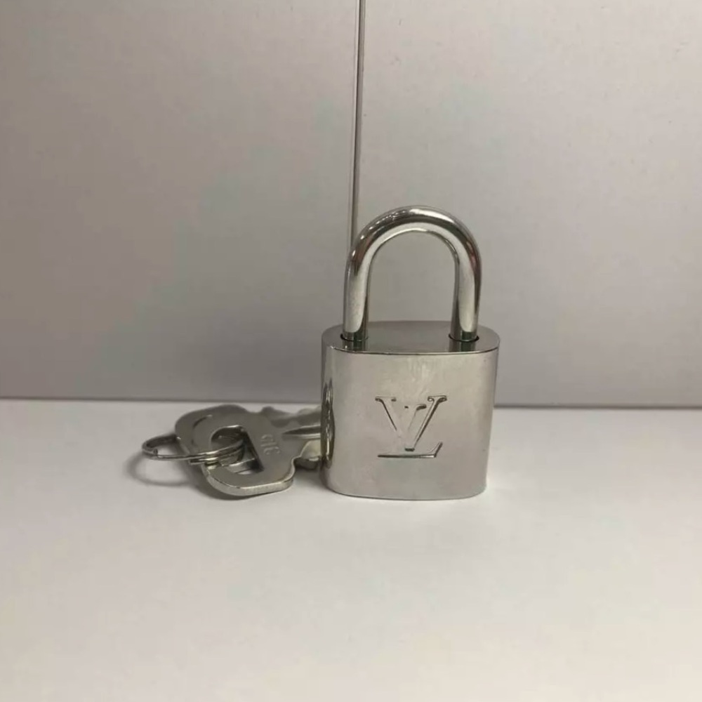 Louis Vuitton Silver Padlock and 2 Keys with COA
